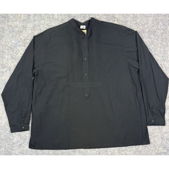 Wah Maker Mens Popover Button Up Shirt Size 2XL Bib Western High Collar Frontier - Picture 1 of 7